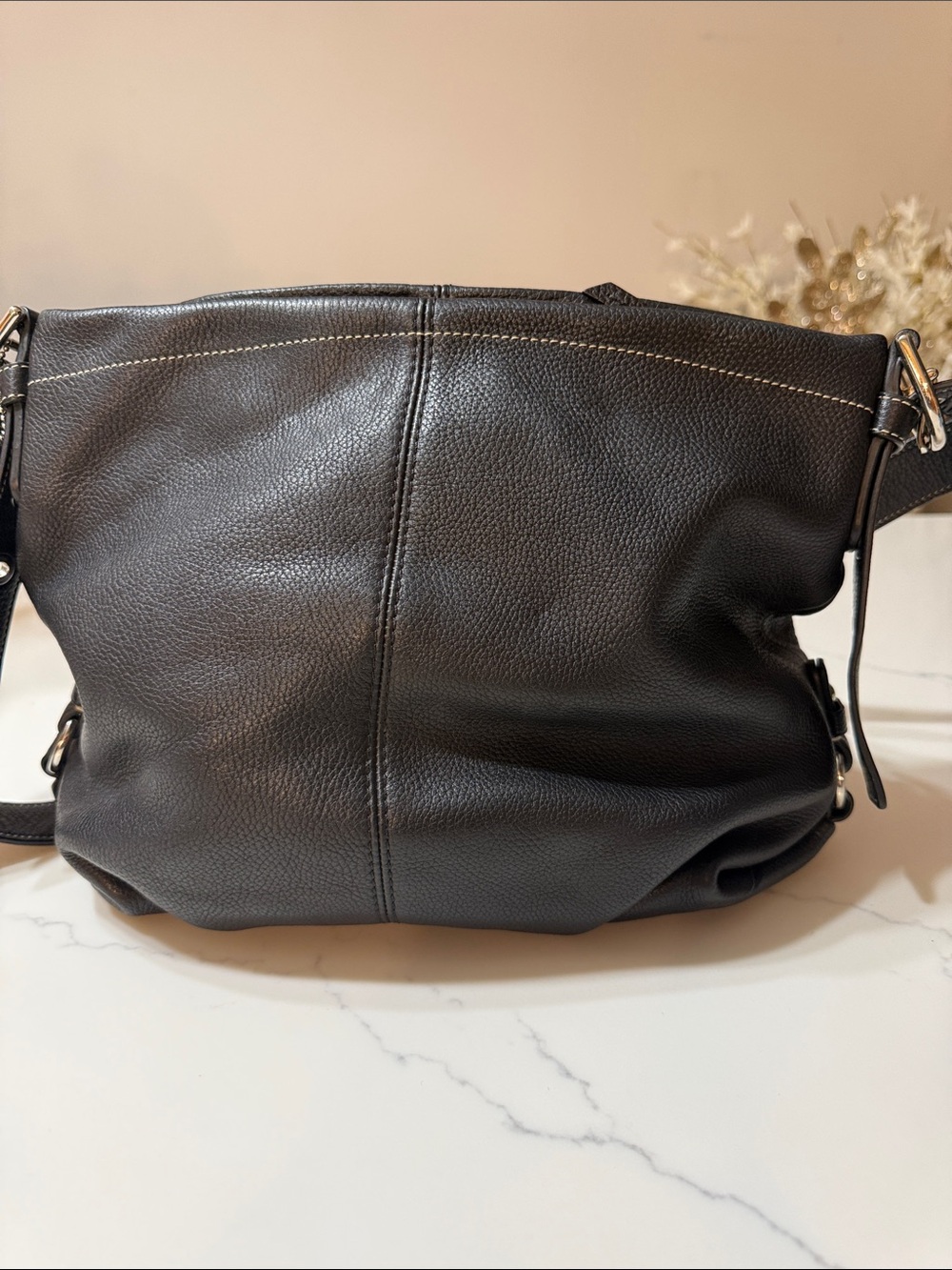 Coach Classic Black Leather Crossbody Bag